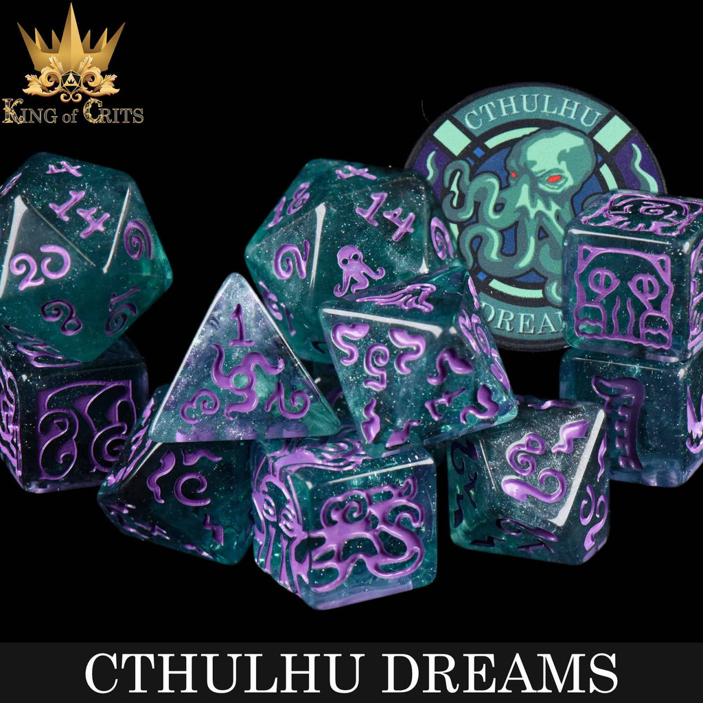 DNDDICE.COM - Cthulhu Dreams - 11 Dice Set