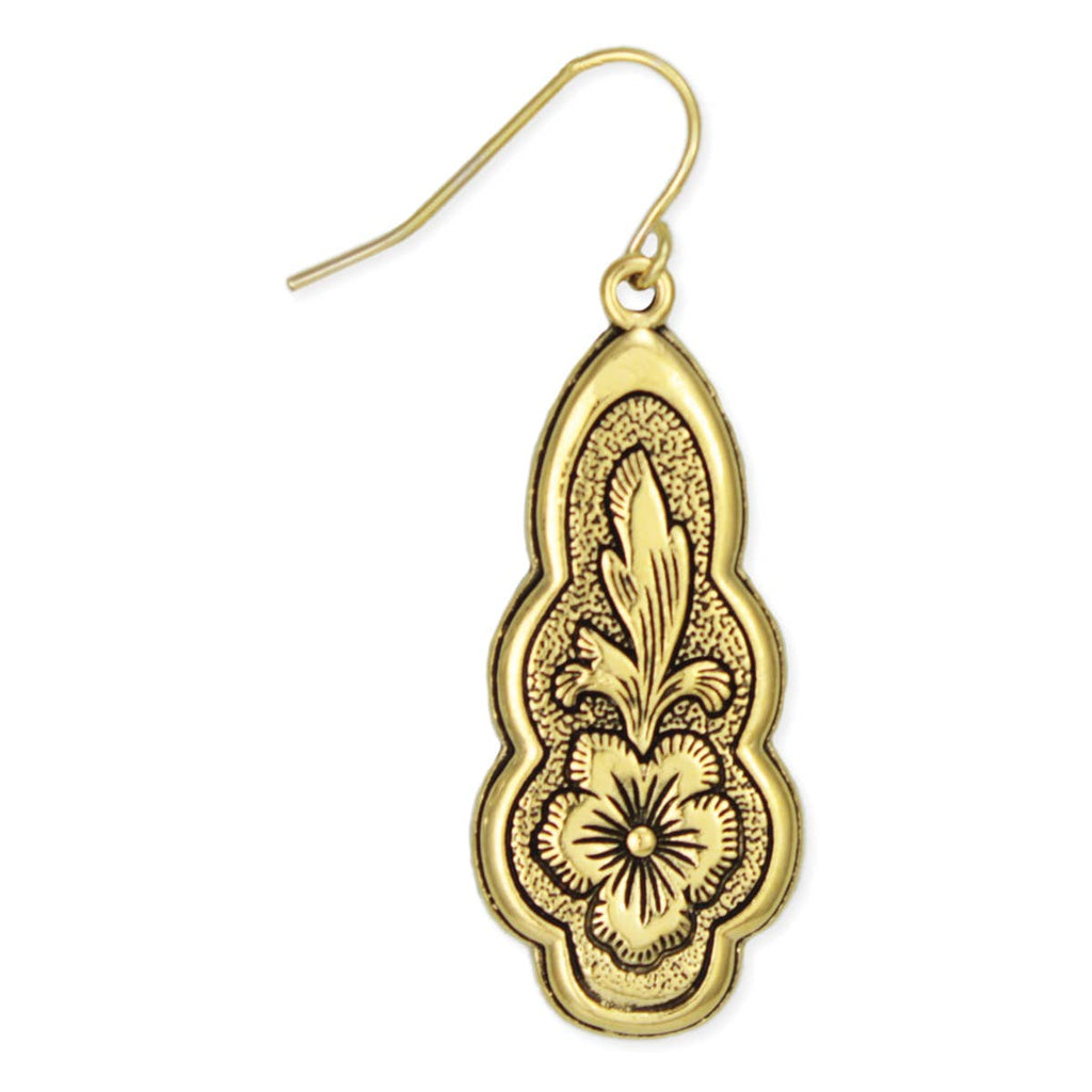 ZAD - Vintage Flourish Gold Earrings