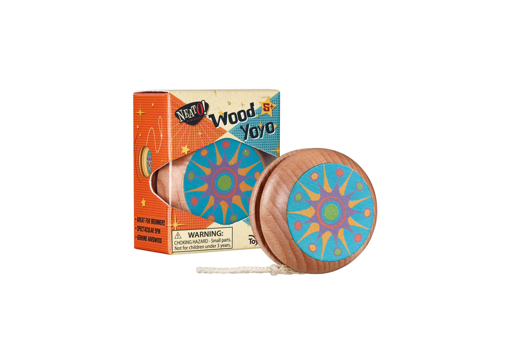 Toysmith - Neato! Wood Yo-Yo- Retro Classic, vintage toys