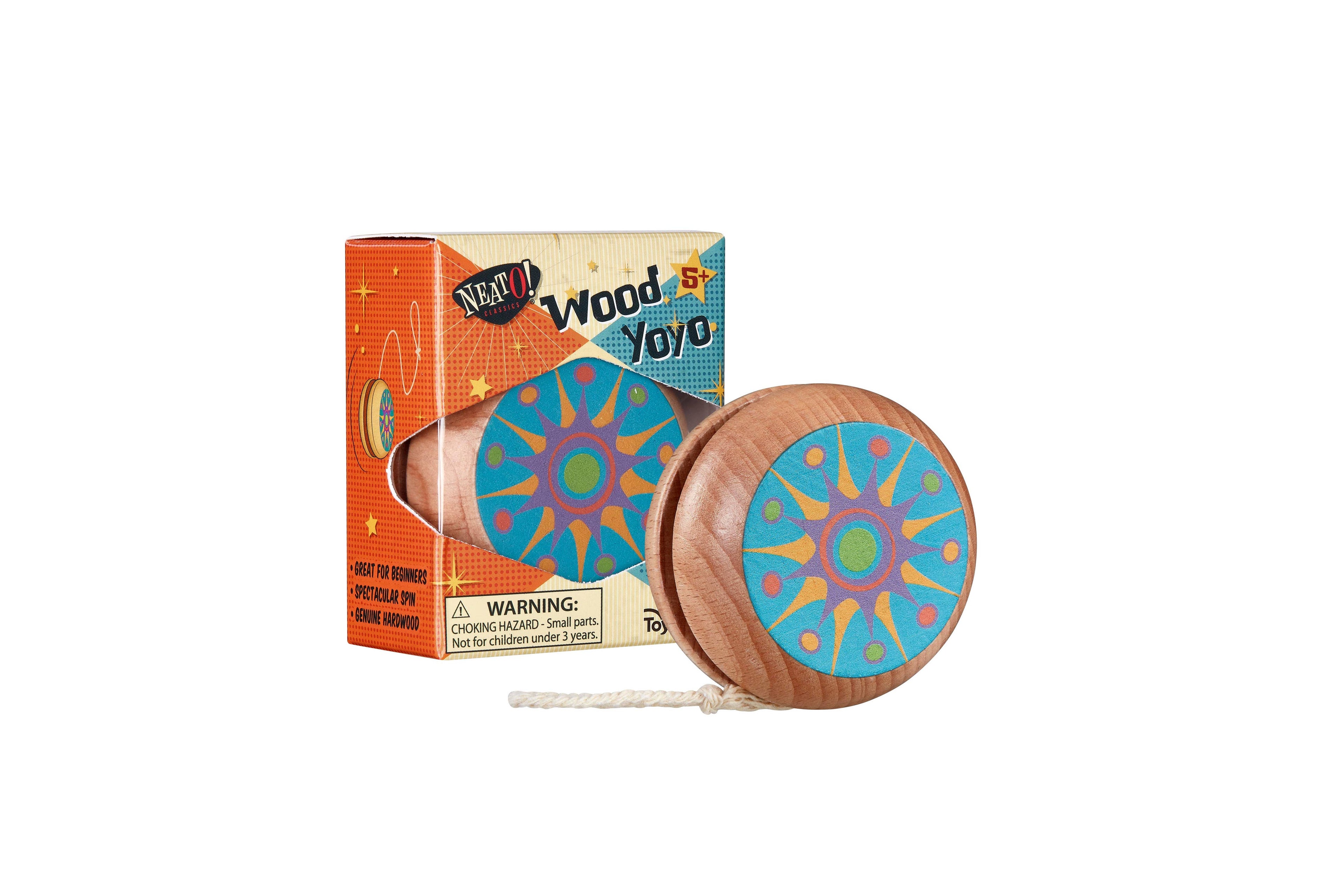 Toysmith - Neato! Wood Yo-Yo- Retro Classic, vintage toys