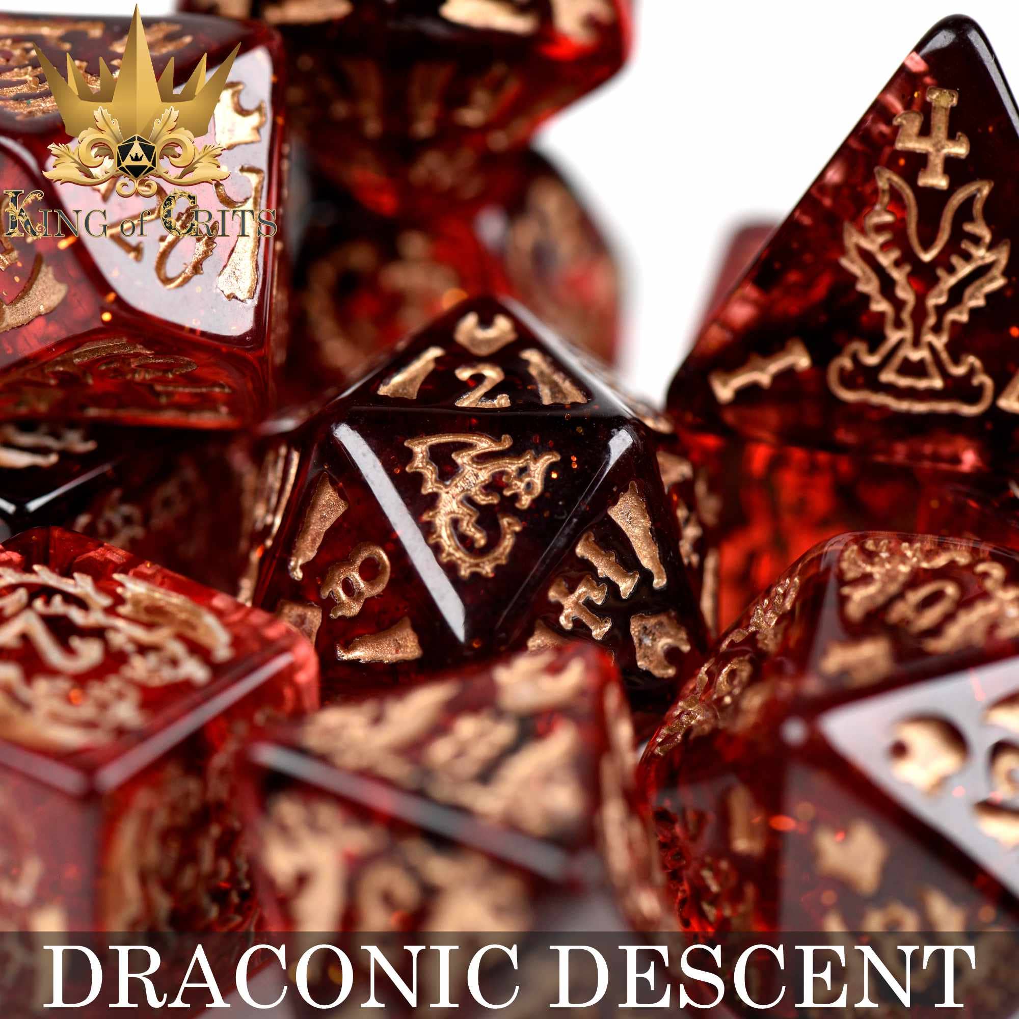 DNDDICE.COM - Draconic Descent - 11 Dice Set