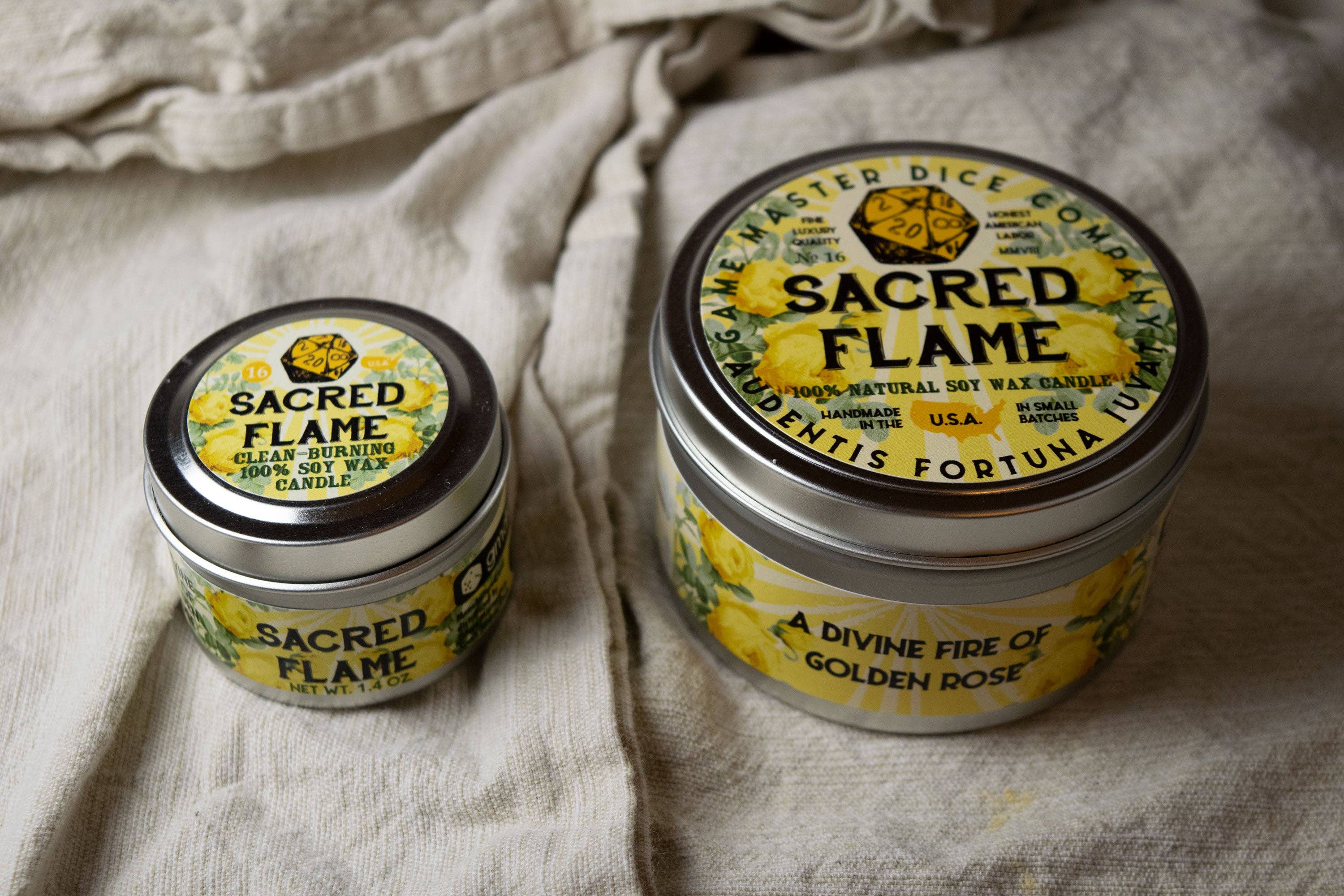Game Master Dice - Sacred Flame Gaming Candle