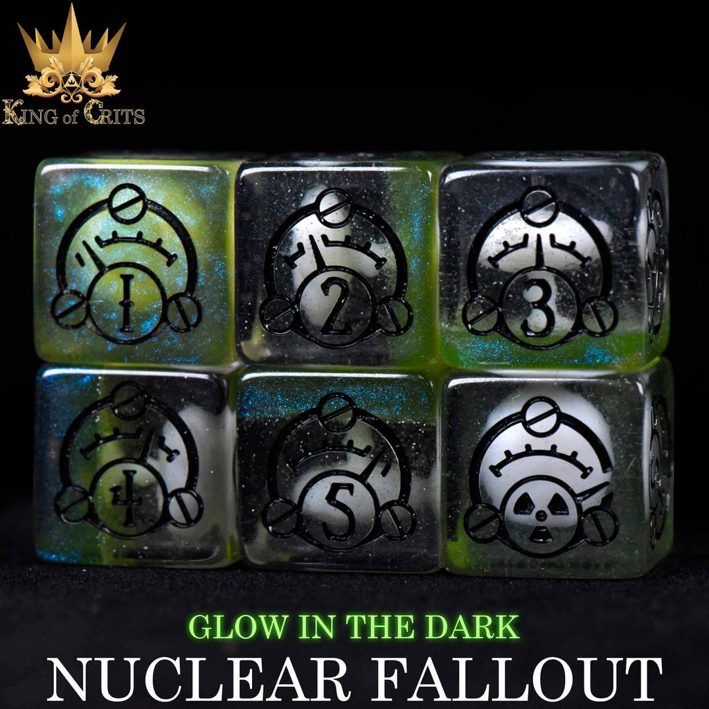 DNDDICE.COM - Nuclear Fallout - 11 Dice Set (Glow)