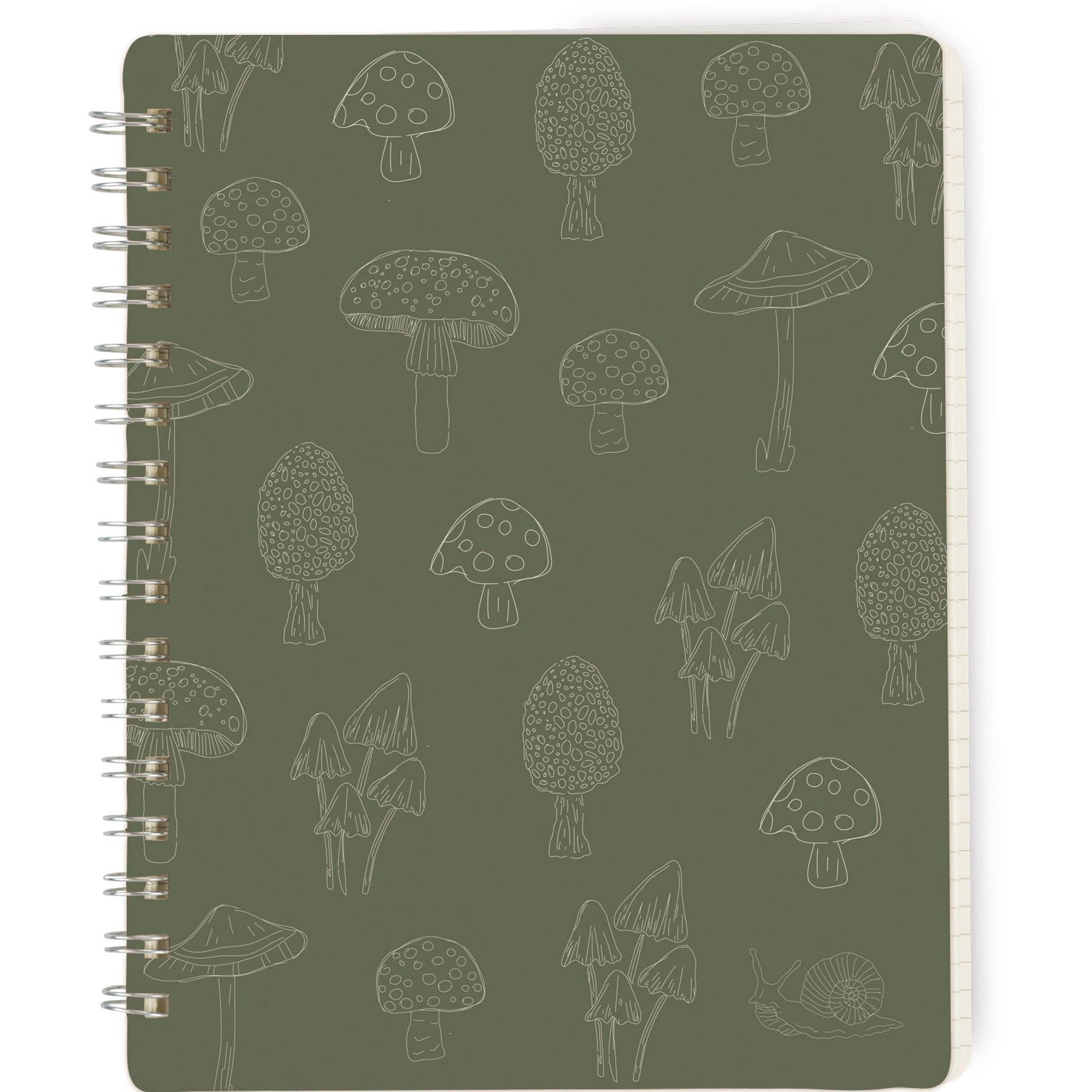 Primitives by Kathy - Mushrooms Spiral Notebook