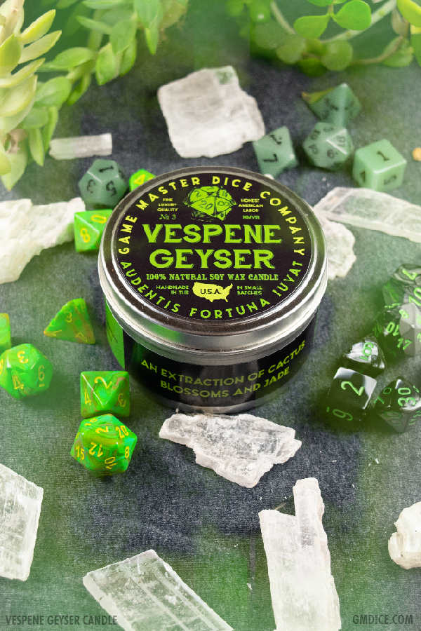 Game Master Dice - Vespene Geyser Gaming Candle