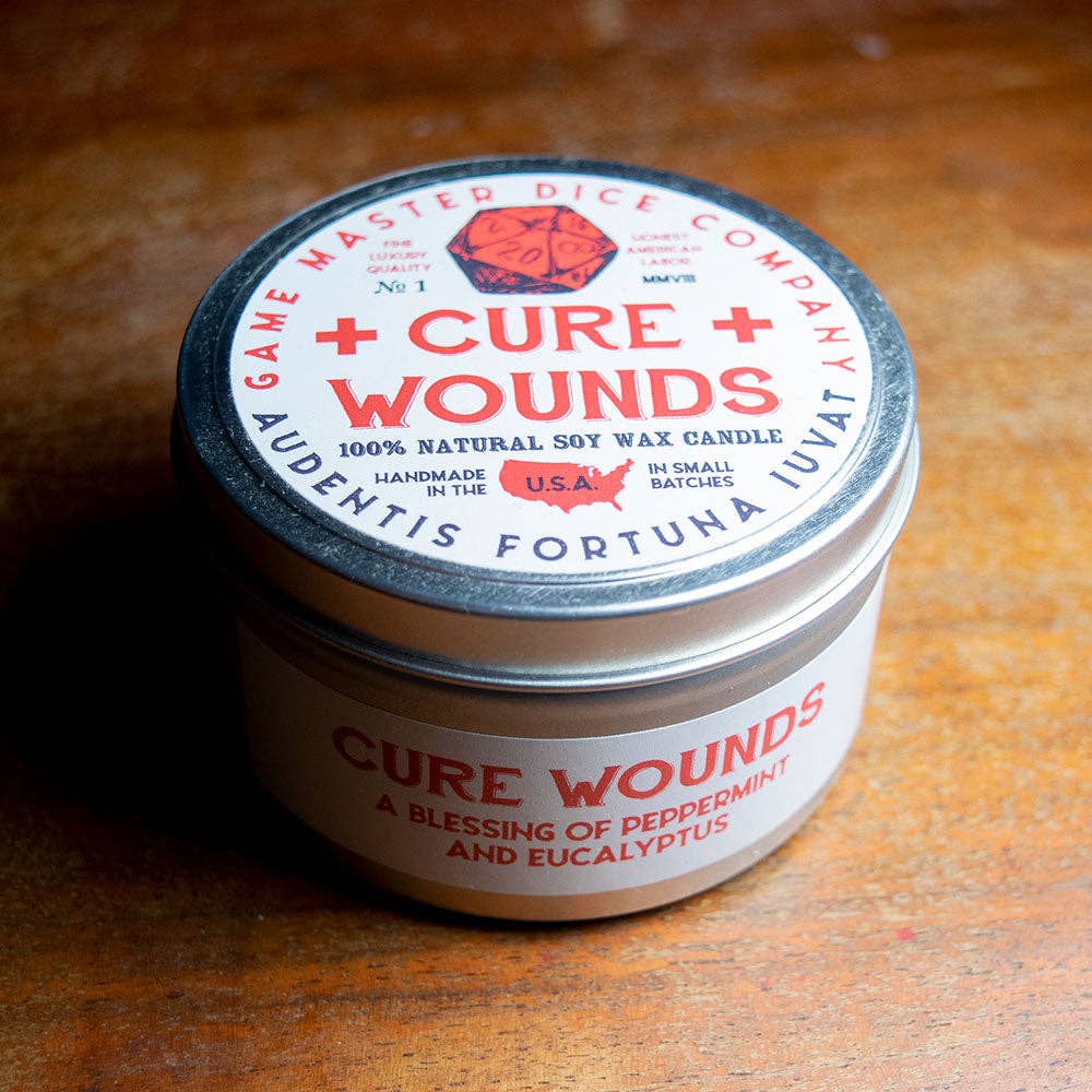 Game Master Dice - Cure Wounds Gaming Candle