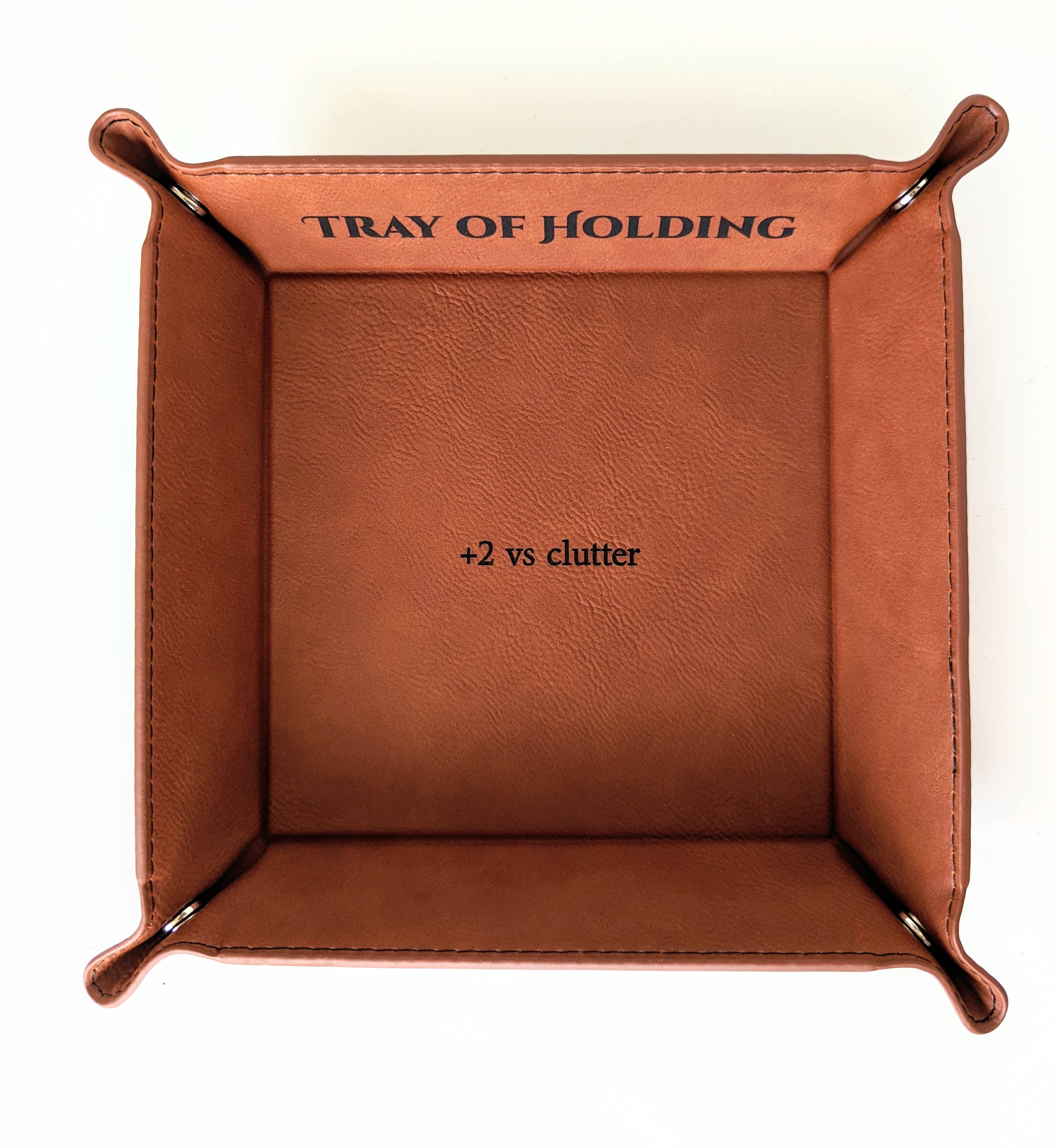 NTSD Gaming and Bookish Goods - Tray of Holding - Vegan Leather Catchall Rolling Tray