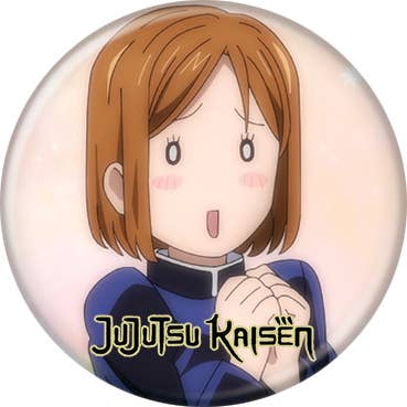 Anime Jujutsu Kaisen Nobara Hands Clasped Buttons 1.25" - #shop_name Ata BoyButtons