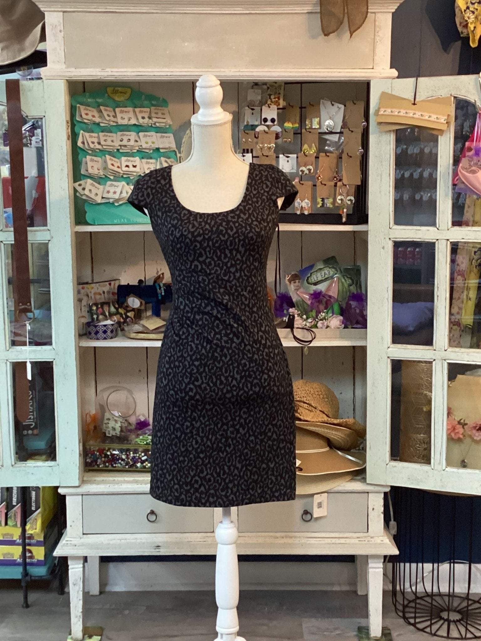 Ann Taylor: black Cheetah Print ￼Dress Size Small - #shop_name Jess's Unique BoutiqueBoutique Dresses