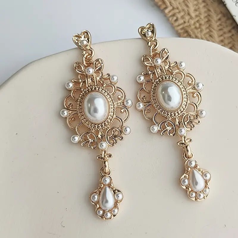 Antique Gold & Pearl Earrings - #shop_name TMEarrings