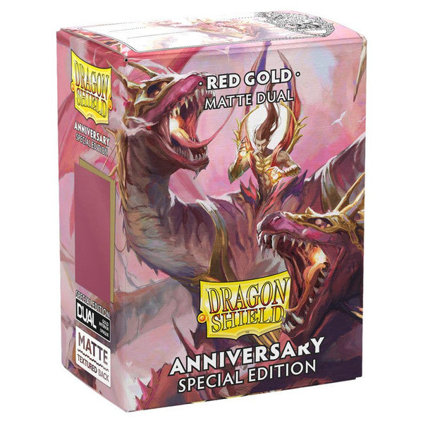 Dragon Shield Sleeves: Pomegranate & Gold (100 ct)