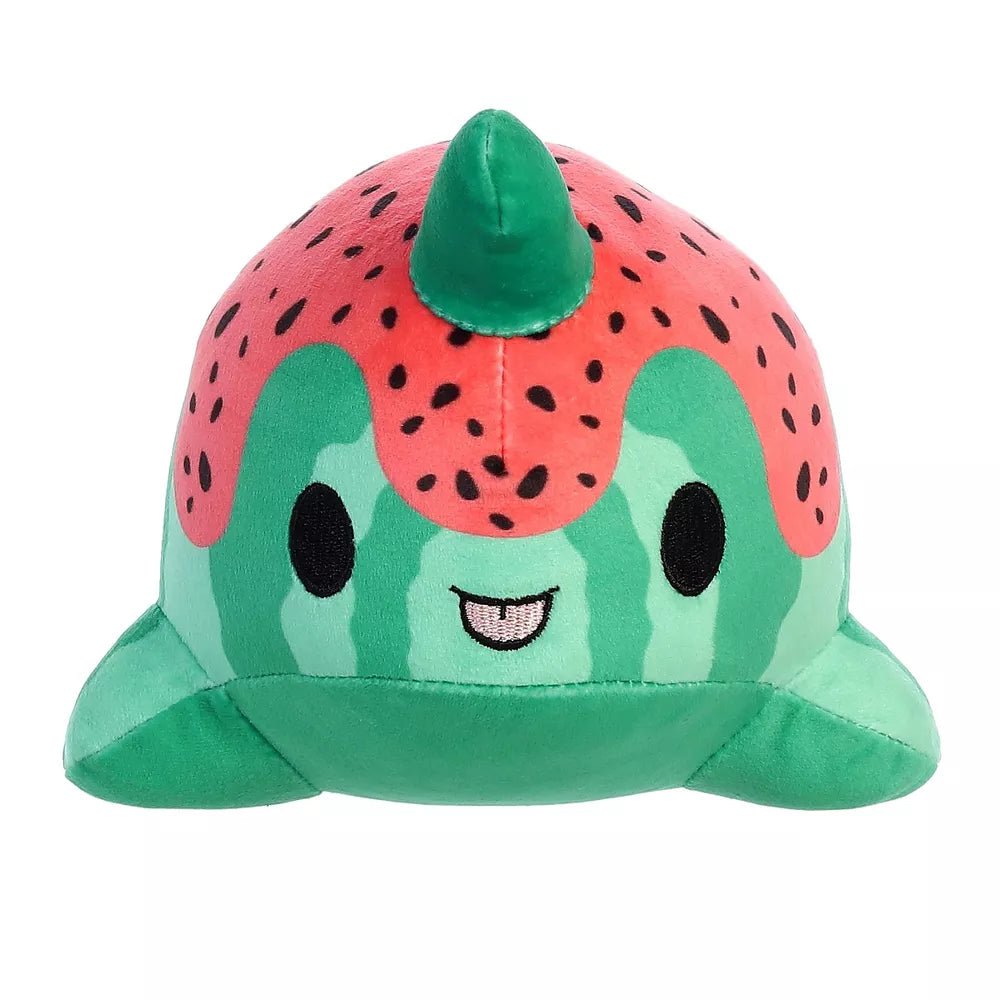 Aurora Tasty Peach 7" Watermelon Nomwhal Green Stuffed Animal - #shop_name AuroraPlush