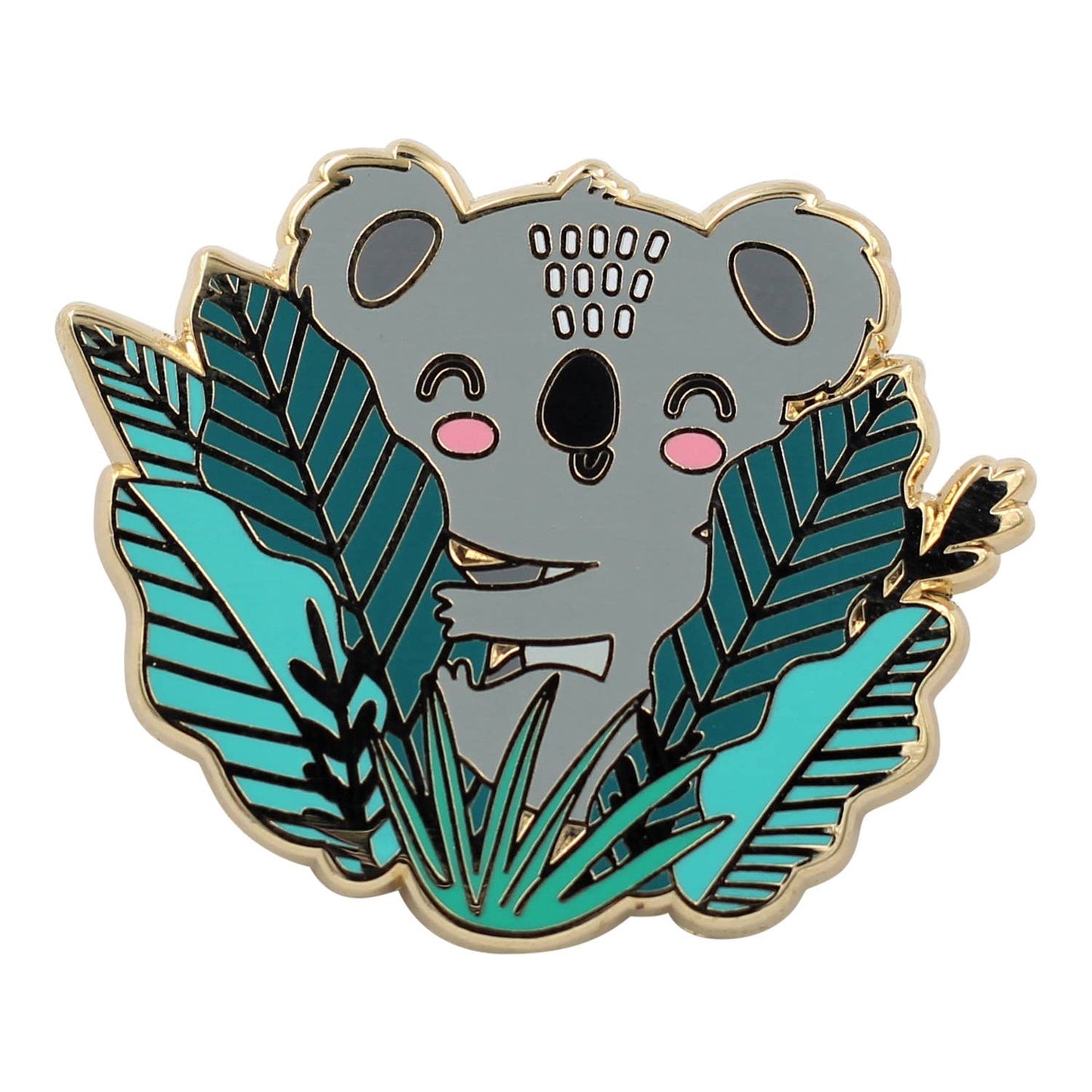 Australian Koala Bear in Leaves Lapel Enamel Pin for Hats - #shop_name Real SicGifts