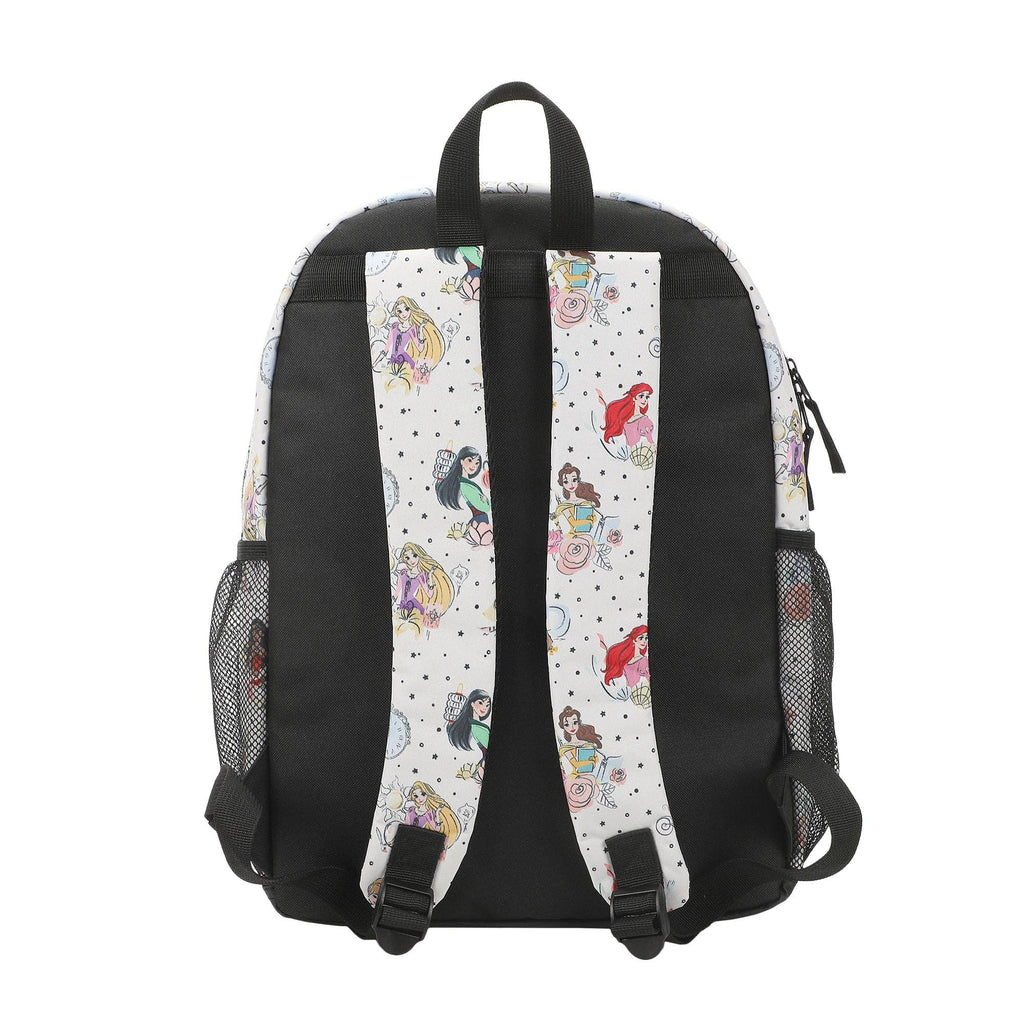 Bioworld Merchandising - Disney Princess Characters All-Over Print 16" White Backpack