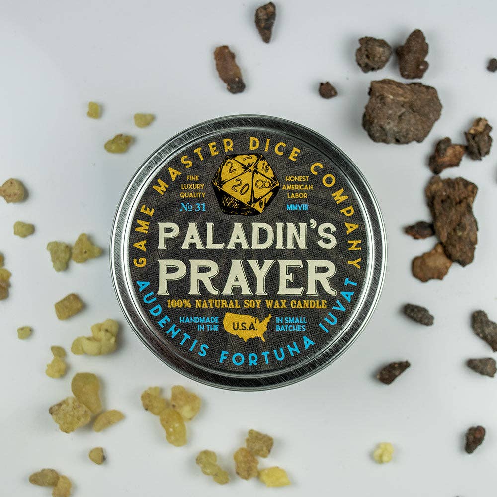 Game Master Dice - Paladin's Prayer Gaming Candle