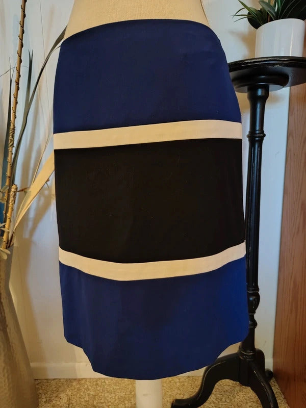Anne Klein Color Block Pencil Skirt | Size 4