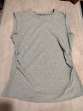 Women's Gray Ribbed Stretch Tee size Small
