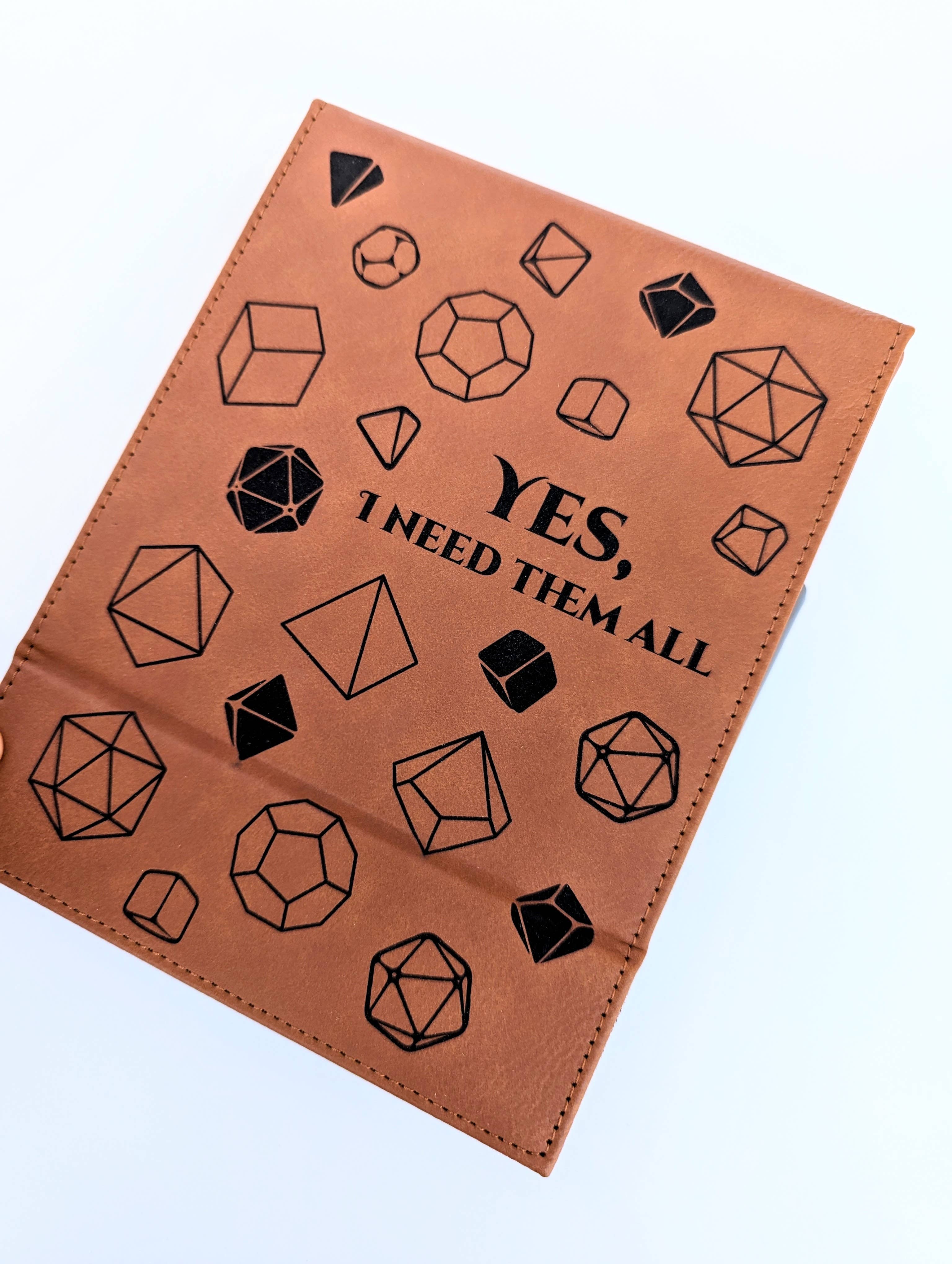 NTSD Gaming and Bookish Goods - Yes, I Need Them All - D&D - Vegan Leather Dice Box