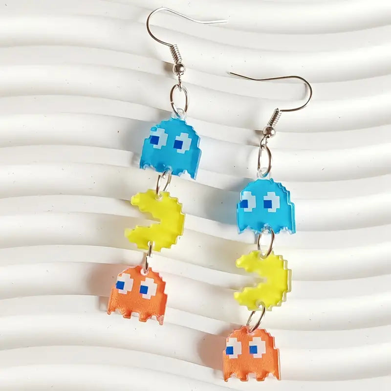 Pac-Man Inspired Earrings