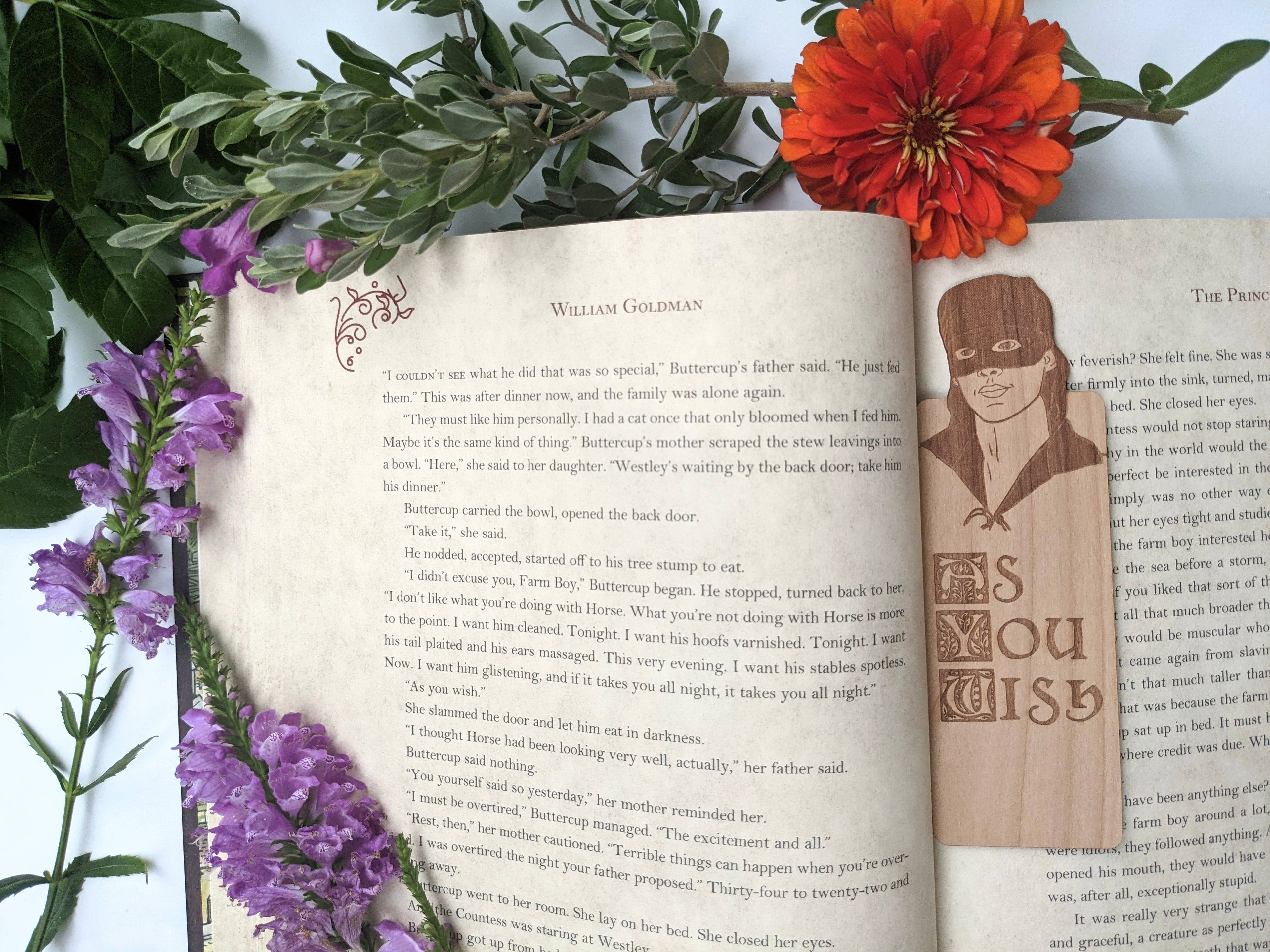 NTSD Gaming and Bookish Goods - As You Wish - Princess Bride Inspired Wooden Bookmark