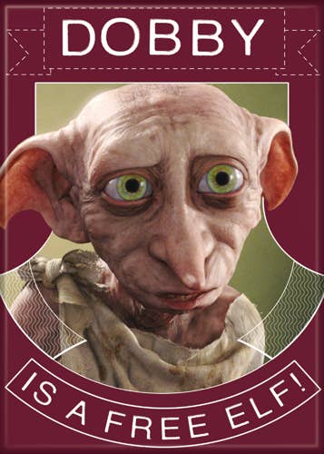 Ata-Boy - Harry Potter Dobby is a Free Elf Magnet 2.5" x 3.5"