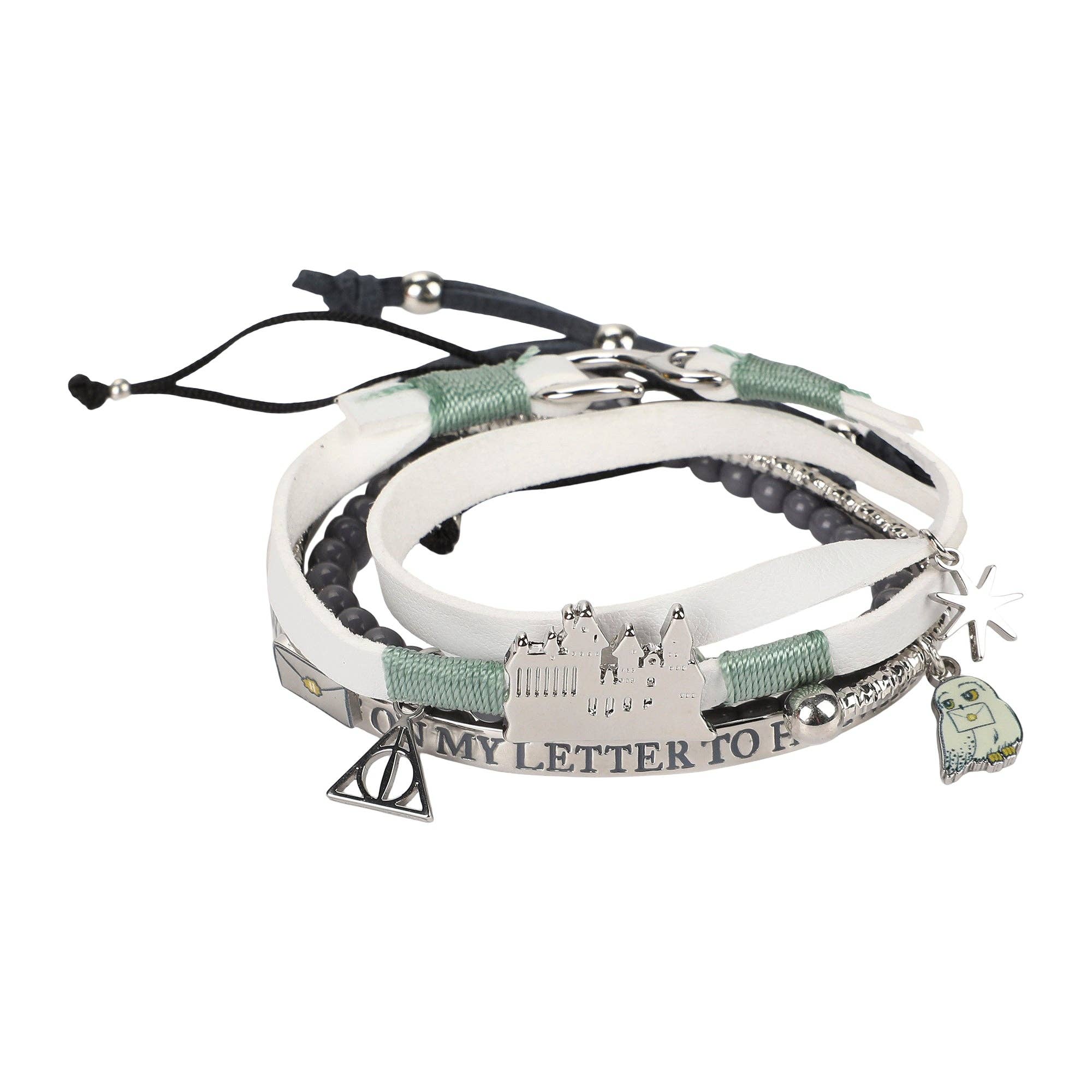 Bioworld Merchandising - Harry Potter 4 Pack Bracelet Set - Waiting On My Letter To Hogwarts