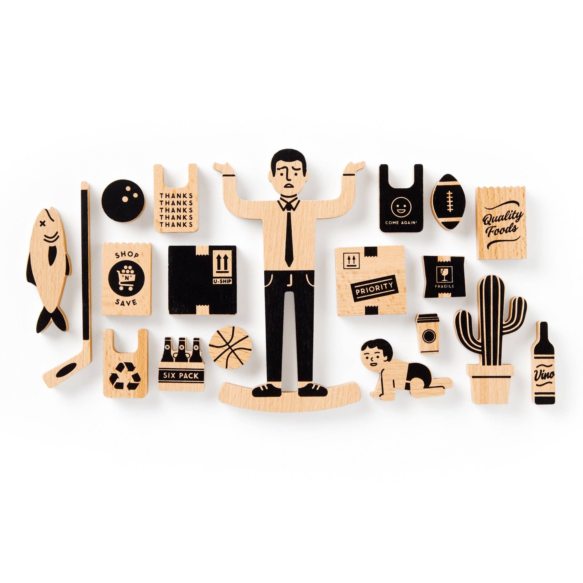 Chronicle Books - Brass Monkey One Trip Nick Wooden Balance Game