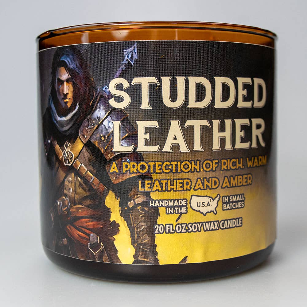 Game Master Dice - Studded Leather Gaming Candle