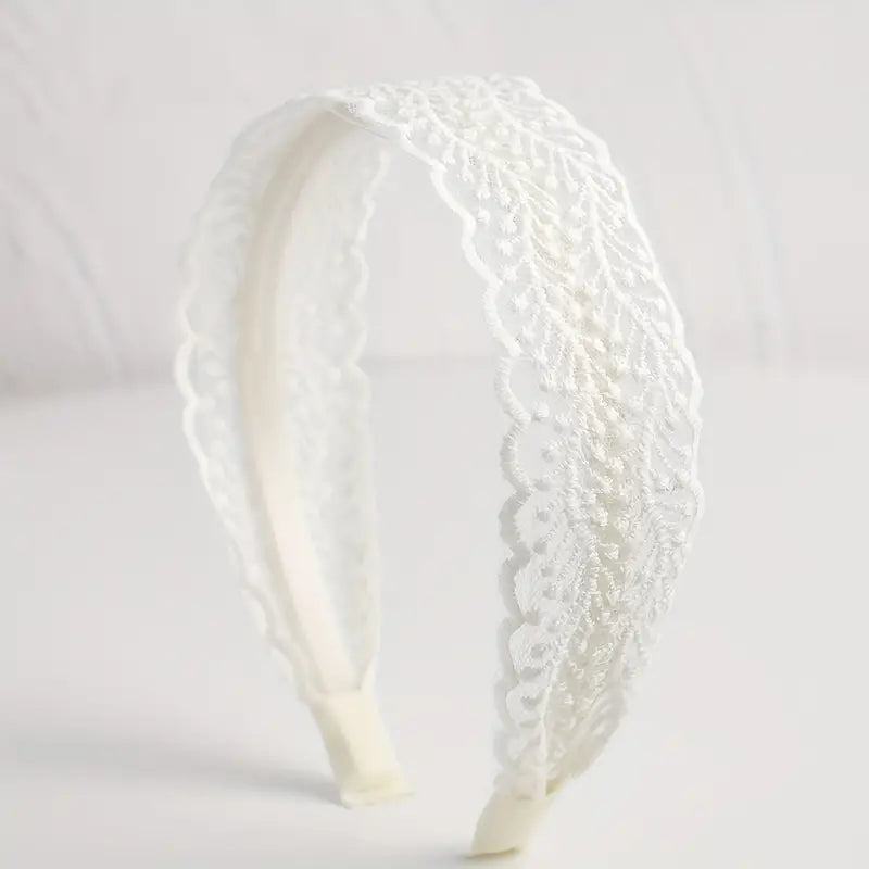 Delicate Embroidered Lace Headband