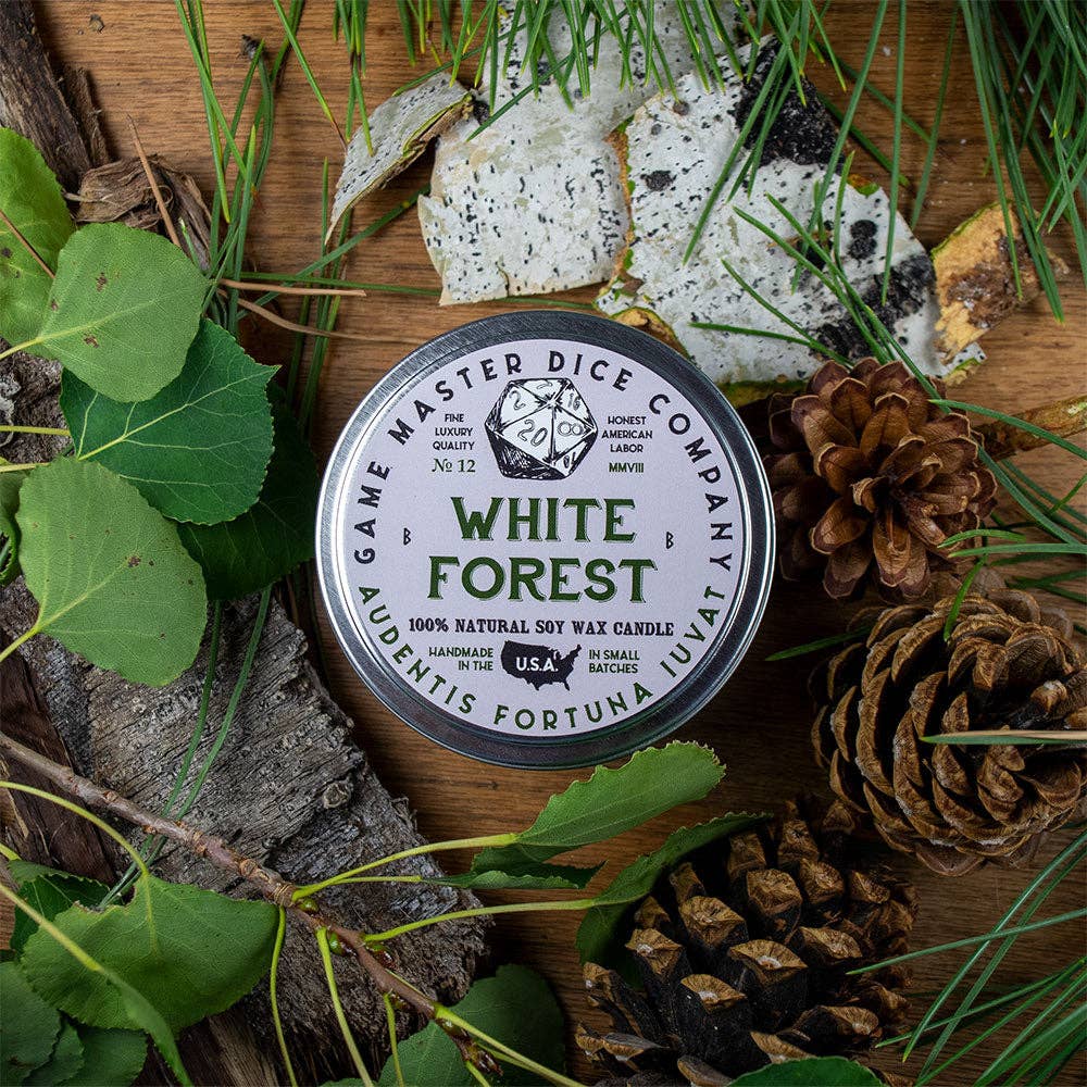 Game Master Dice - White Forest Gaming Candle