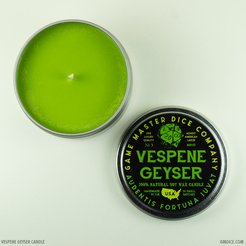 Game Master Dice - Vespene Geyser Gaming Candle