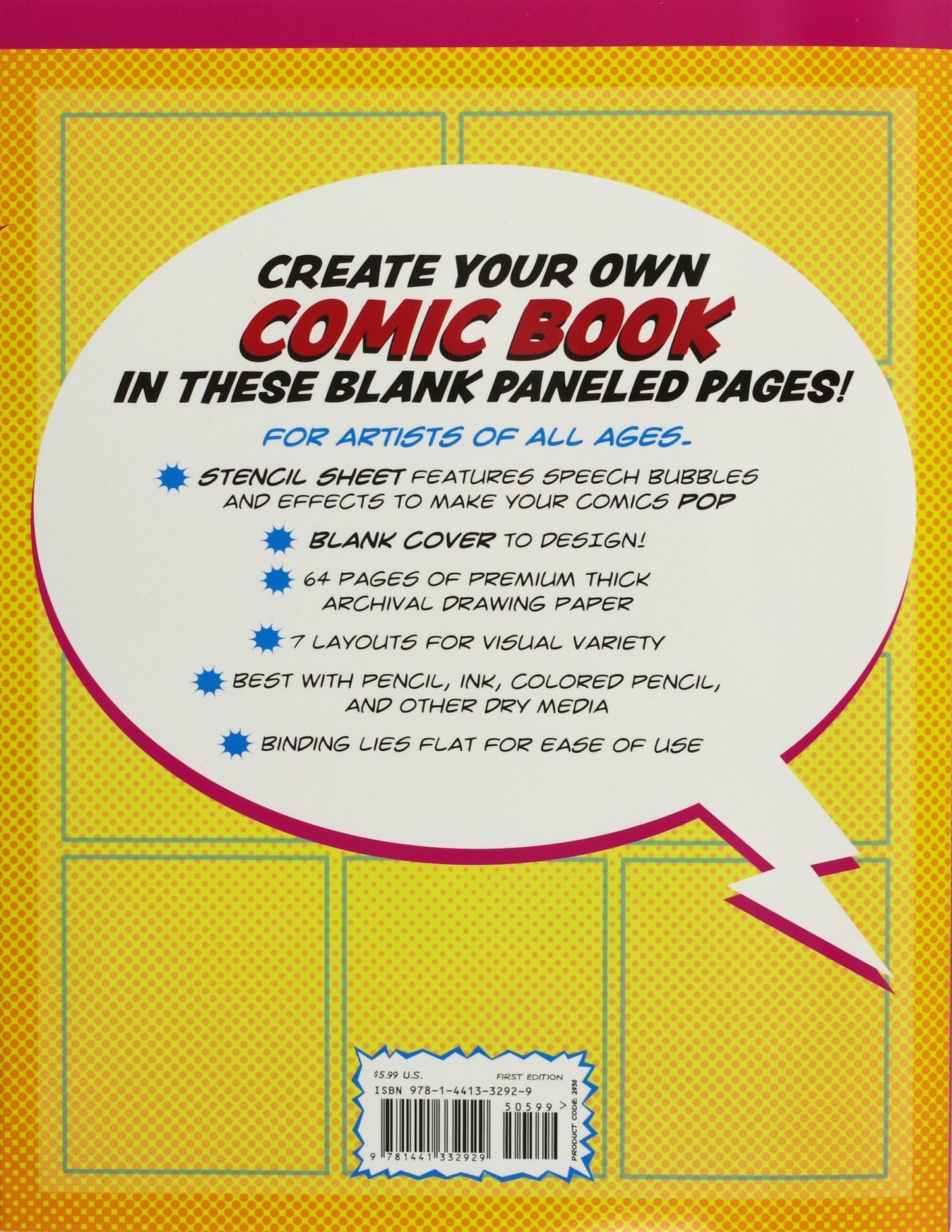 Blank Comic Book (Stencil included) - #shop_name Peter Pauper PressGifts