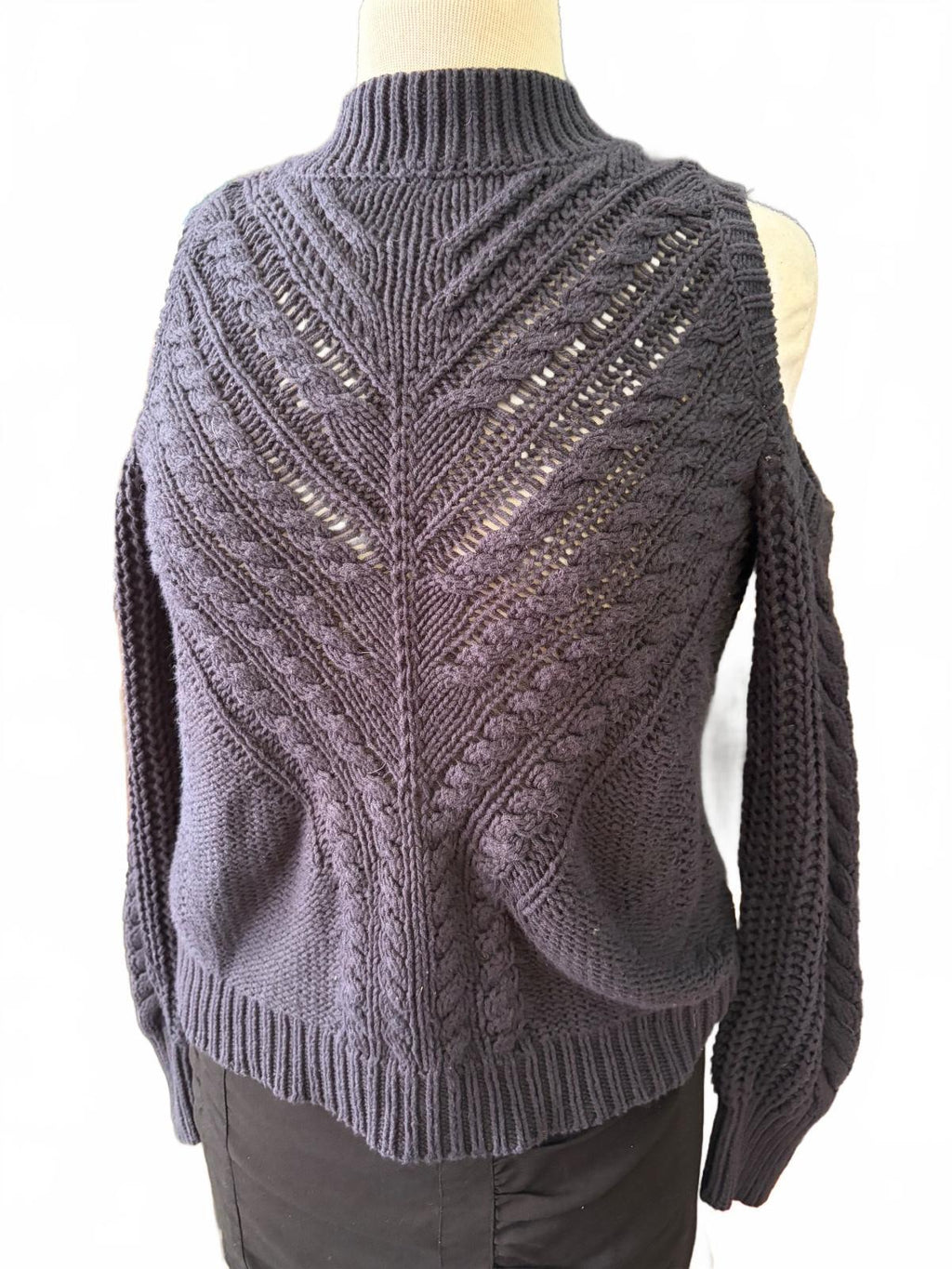 Aeropostale Women's Medium Navy Cable Knit Sweater