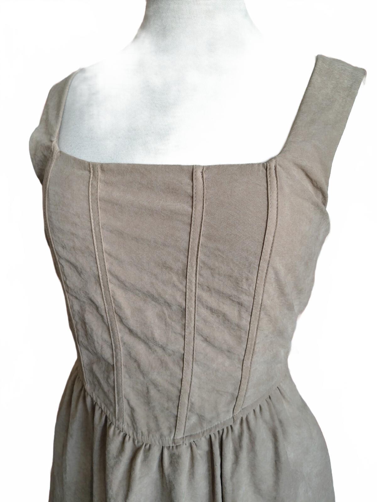 Kirious Los Angeles Beige Sleeveless Mini Dress Medium