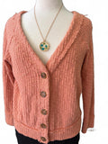Two by Vince Camuto Women's Coral Textured Button-Up Shrug