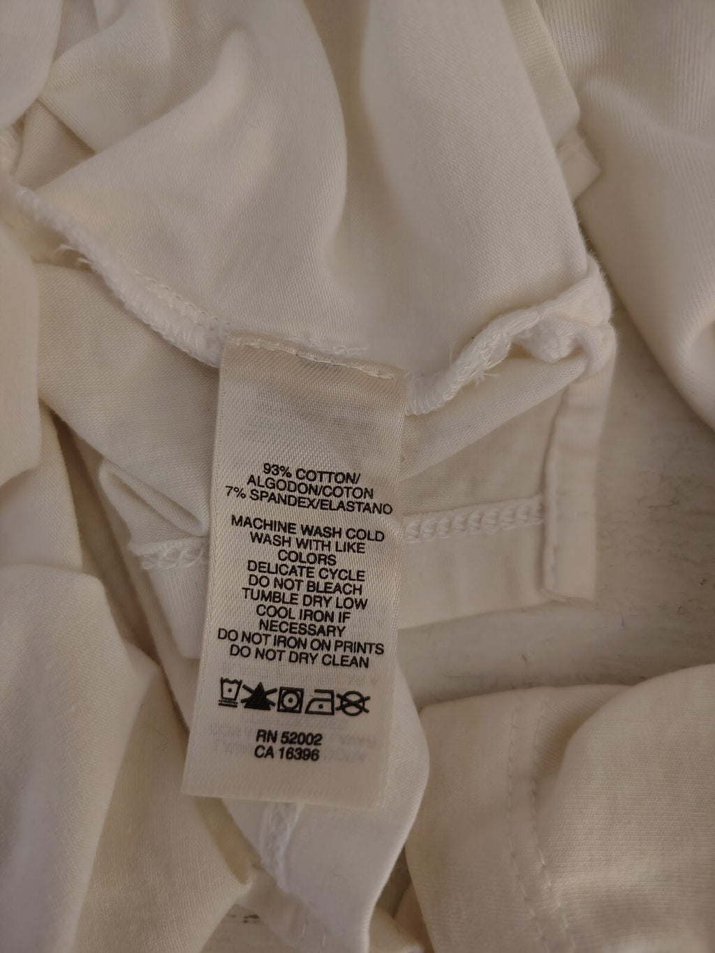 DKNY Jeans Women's Long Sleeve Cream Button Front Top Size L