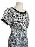 Skies are Blue Black & White Stretch Dress Women's Small