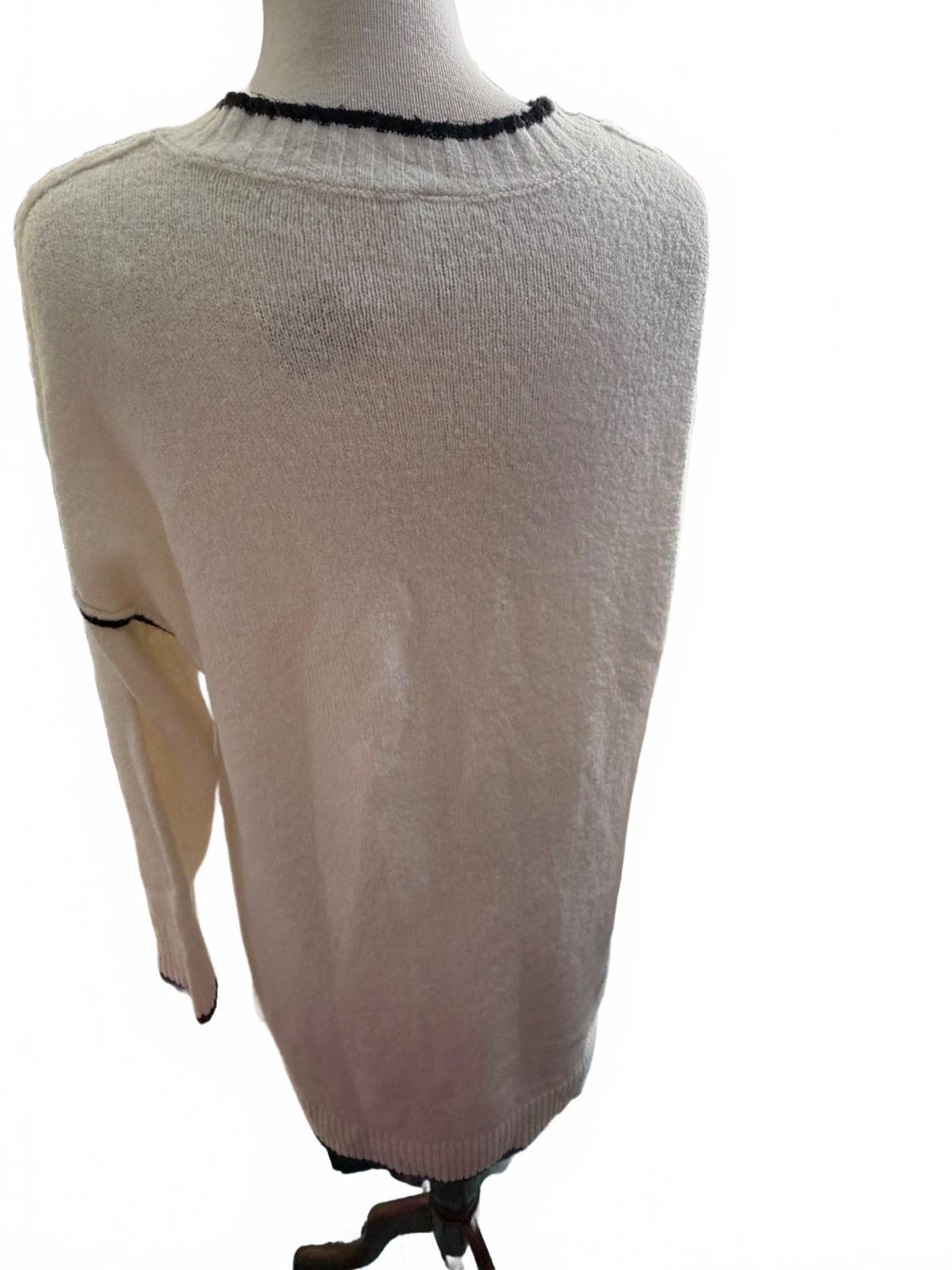 Anko Women's Size 10 Cream V-Neck Long Sweater Dress