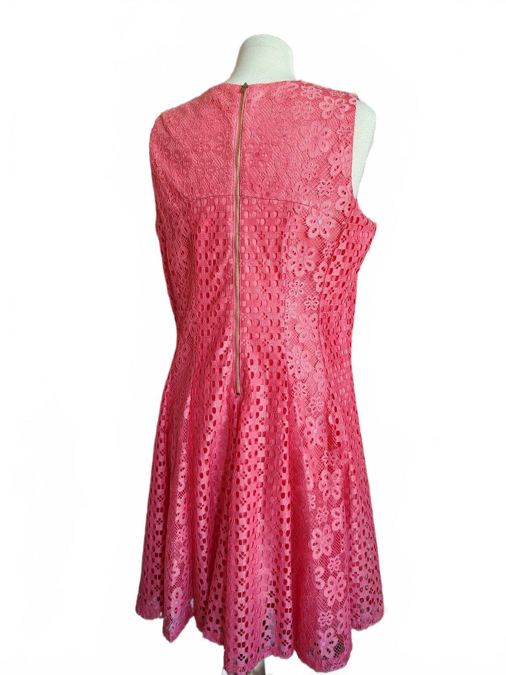 Gabby Skye Women's Coral Lace Fit-and-Flare Dress Size 16