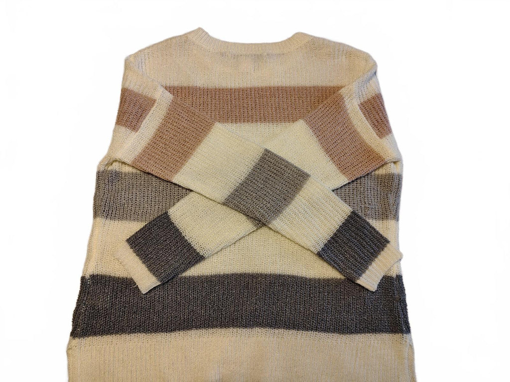 C&C California Women's Size Small Crew Neck Sweater Striped
