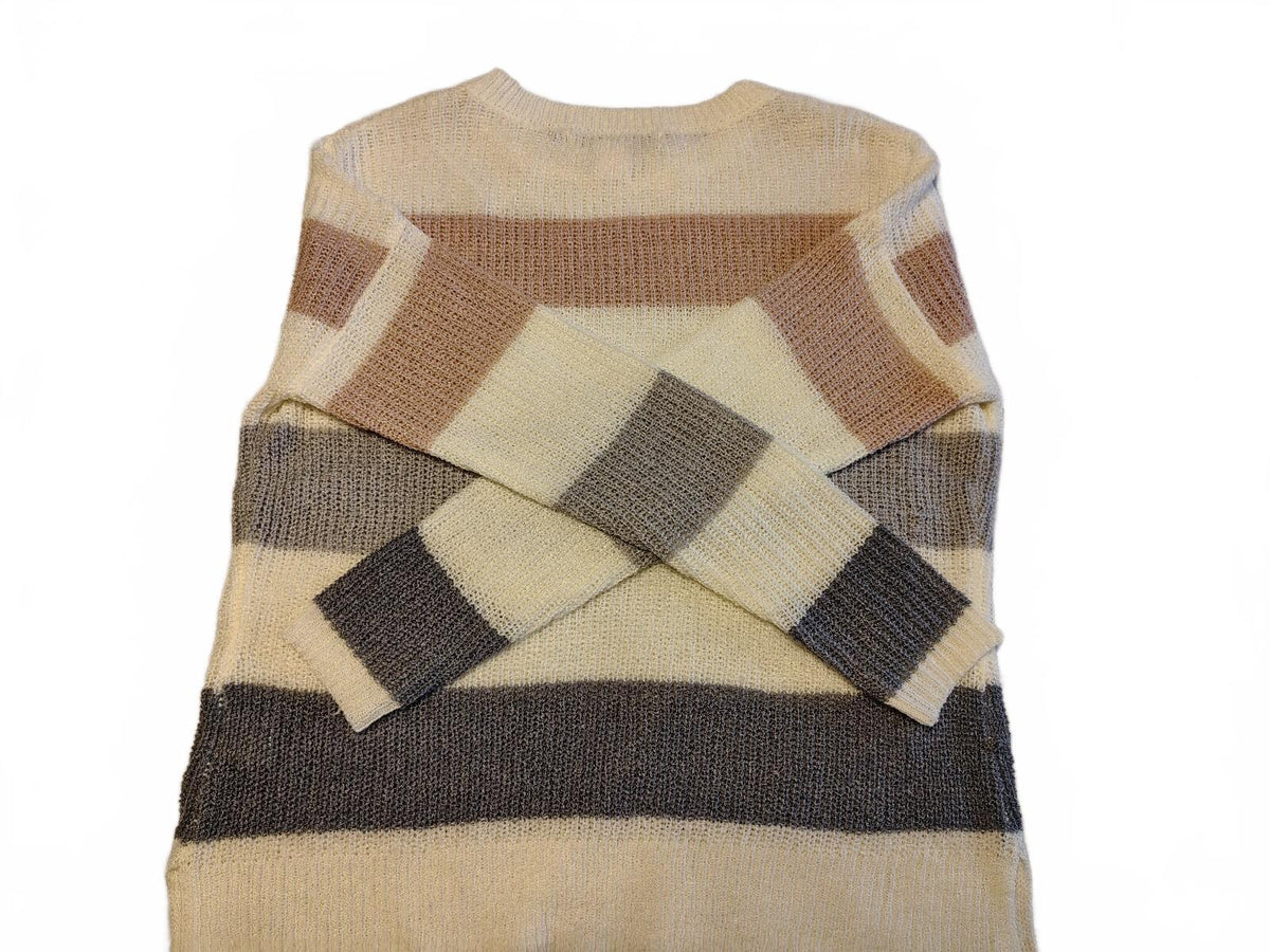 C&C California Women's Size Small Crew Neck Sweater Striped