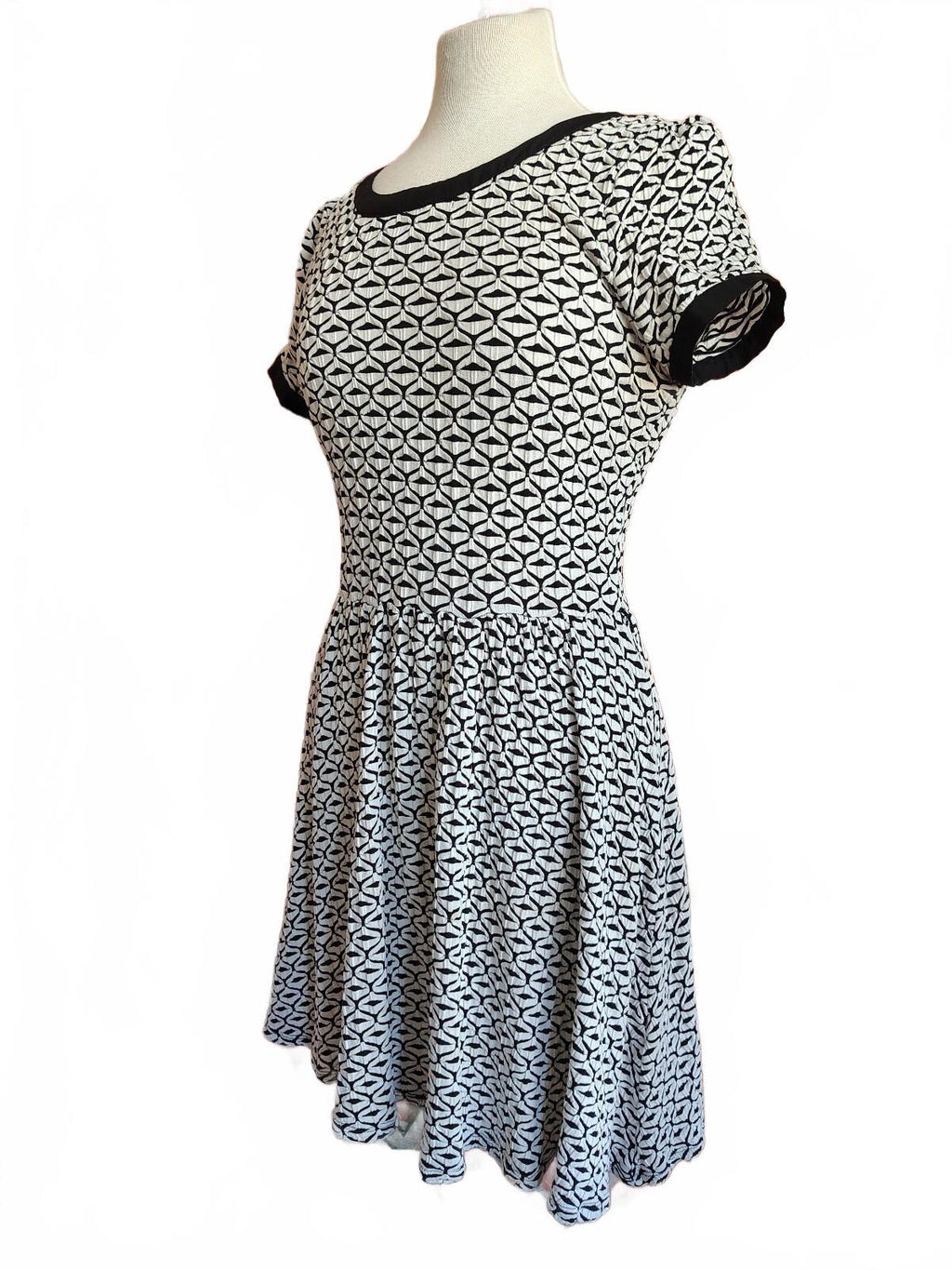 Skies are Blue Black & White Stretch Dress Women's Small