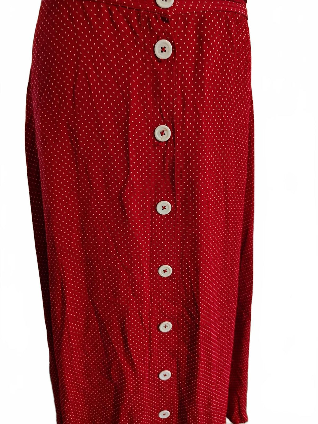 Carole Little Womens Rd Polka Dot Button-Front Maxi Skirt 12