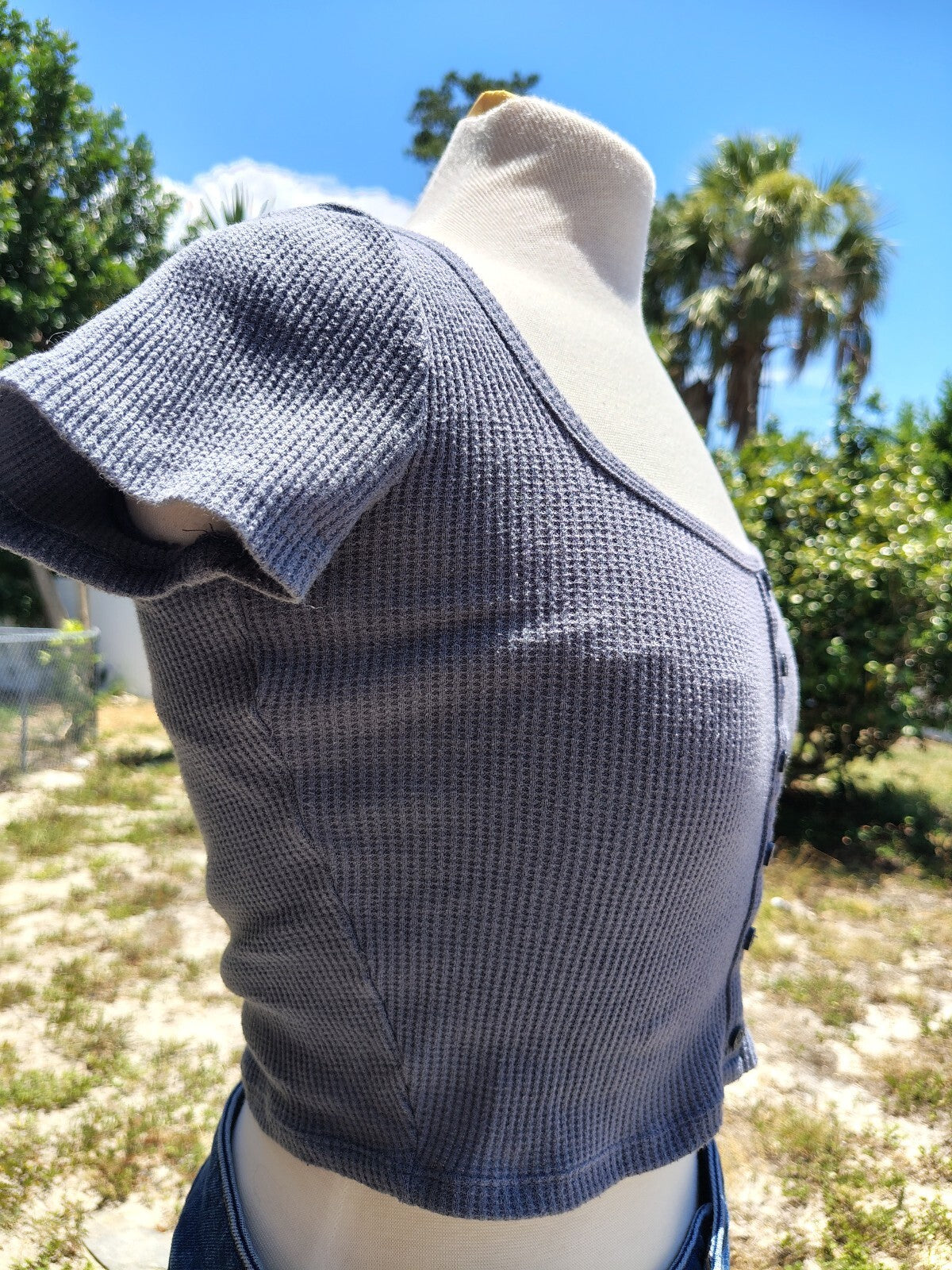 Hollister Blue Crop Top XS