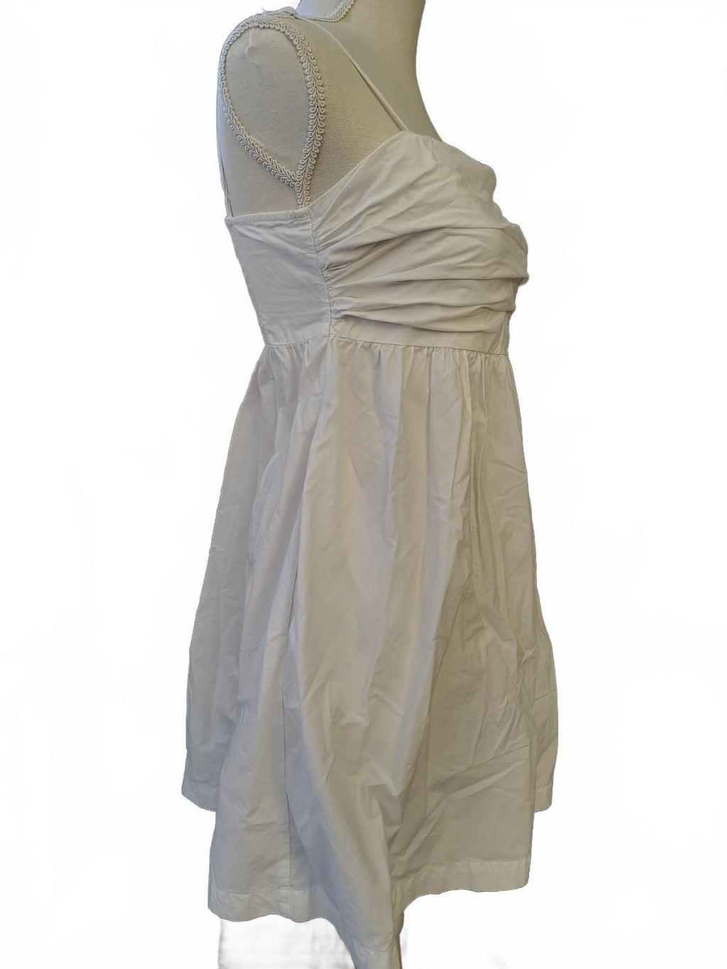 A New Day Women's White Cotton Spaghetti Strap Dress Small