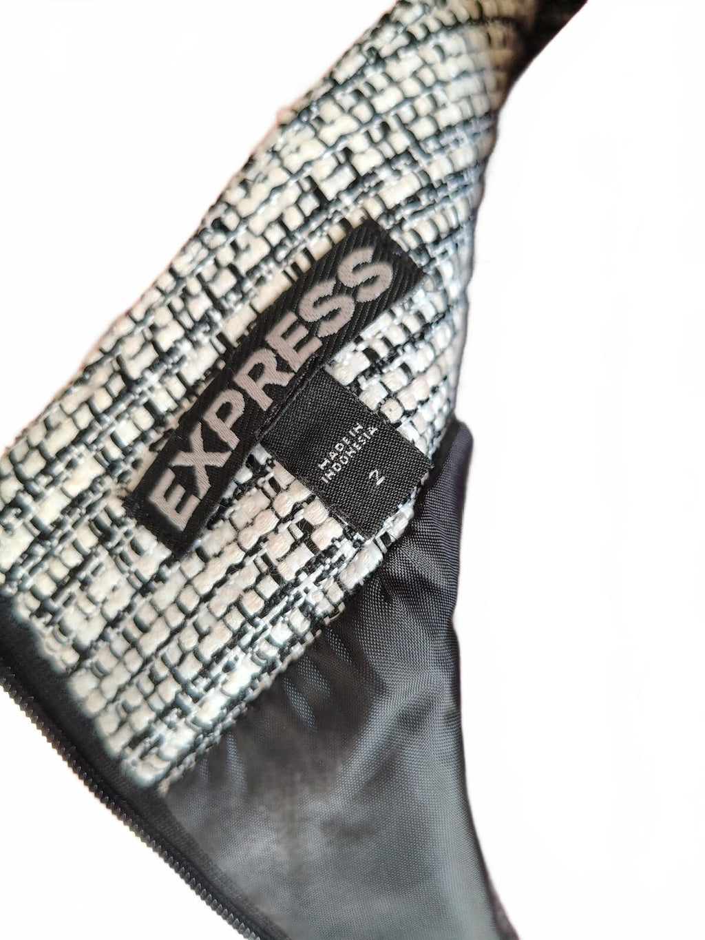 Express Women's Tweed Mini Skirt Size 2 Black and White