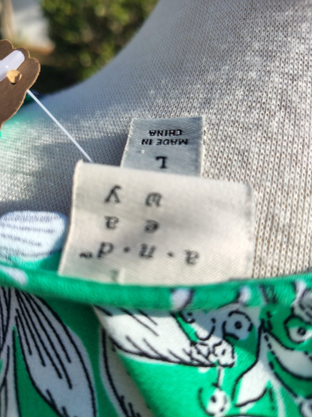 A New Day Women's Green & White Floral Dress Size Large
