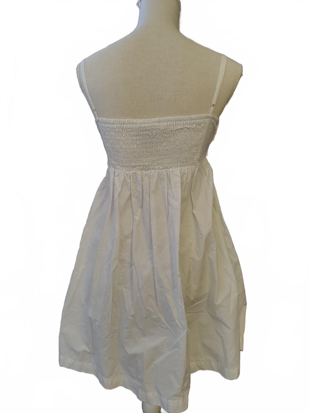 A New Day Women's White Cotton Spaghetti Strap Dress Small