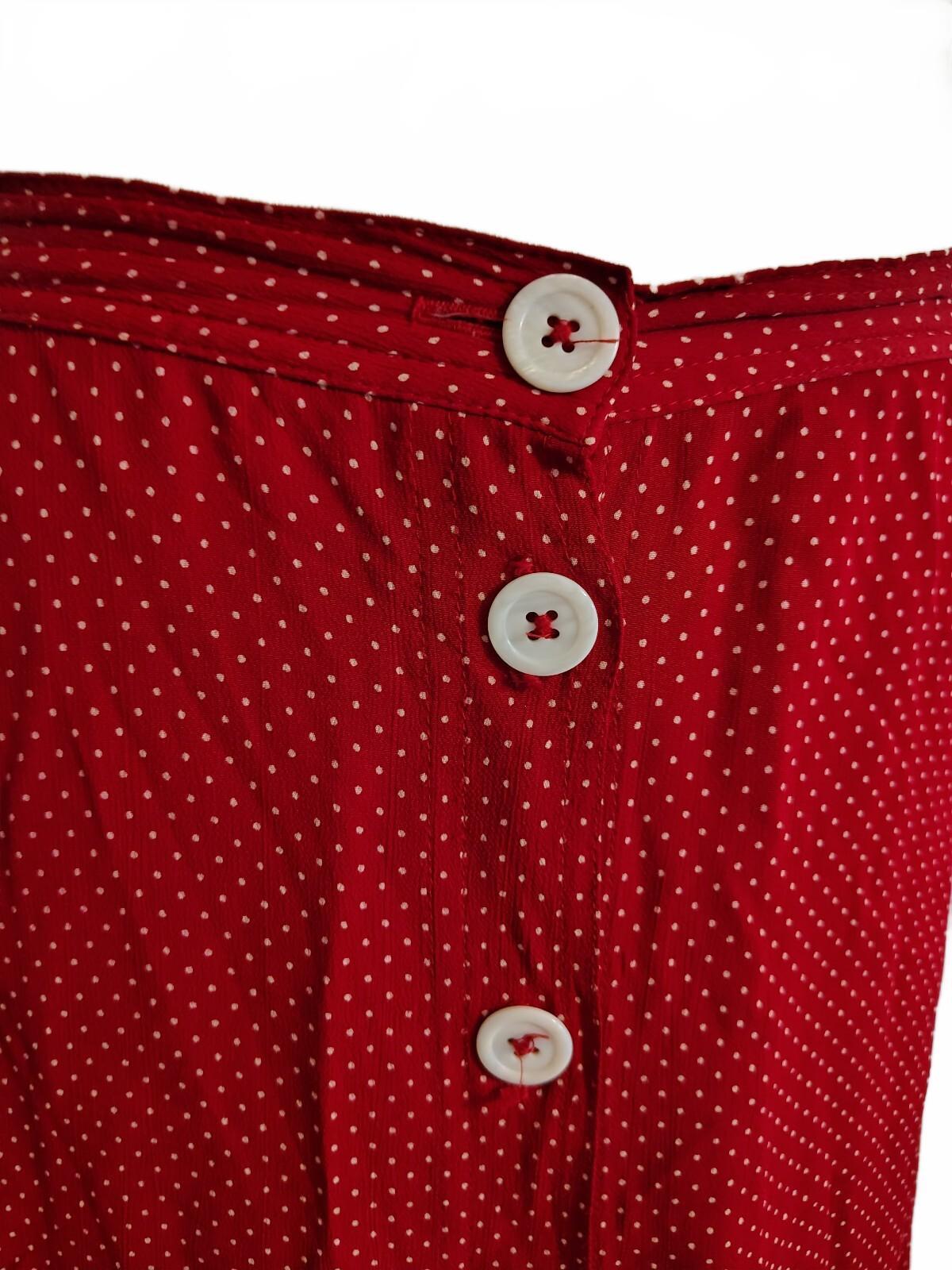 Carole Little Womens Rd Polka Dot Button-Front Maxi Skirt 12