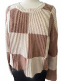 Moon & Madison Women's Size S Chunky Knit Colorblock Shrug